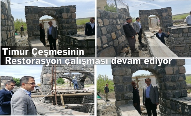 Timur Çeşmesinin Restorasyon çalışması devam ediyor