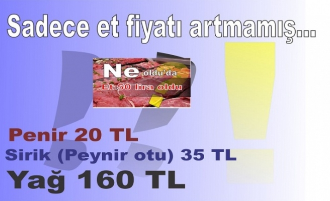 Sadece et fiyatı artmamış…