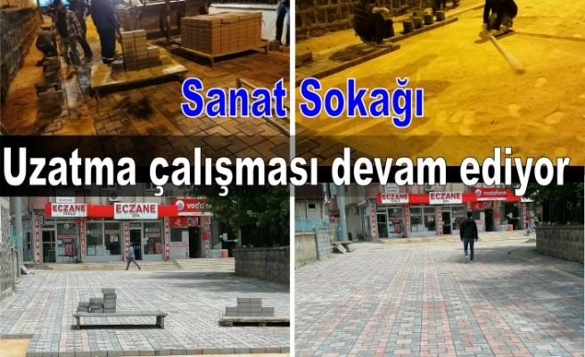 Sanat sokağı uzatma çalışması devam ediyor