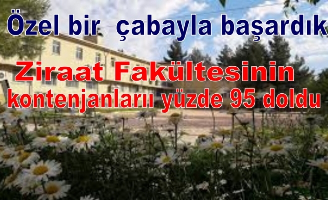 Ziraat Fakültesinde kontenjanlar ful çekti