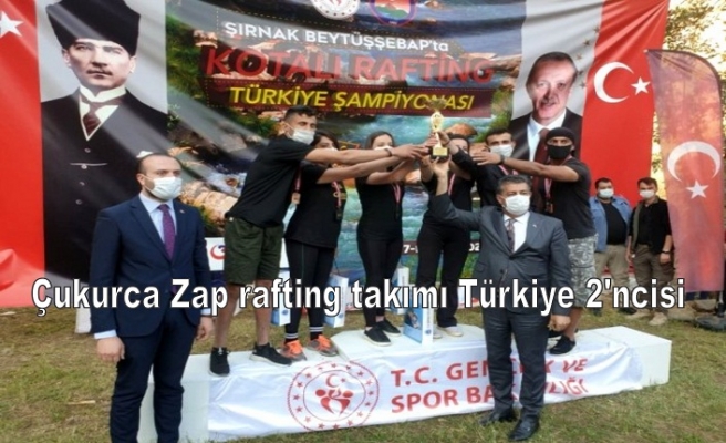 Çukurca Zap rafting takımı Türkiye 2'ncisi