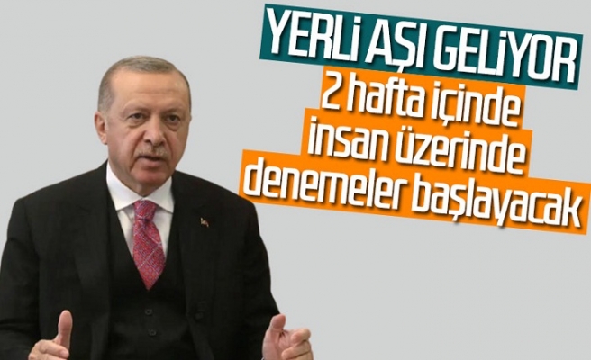 Cumhurbaşkanı Erdoğan: Yerli aşıda 2 hafta içinde insan deneylerine başlanacak