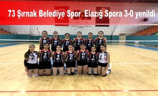 73 Şırnak Belediye'yi Elazığ Spora 3-0 yenildi