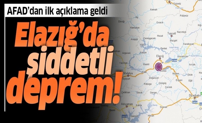 Elazığ'da Deprem