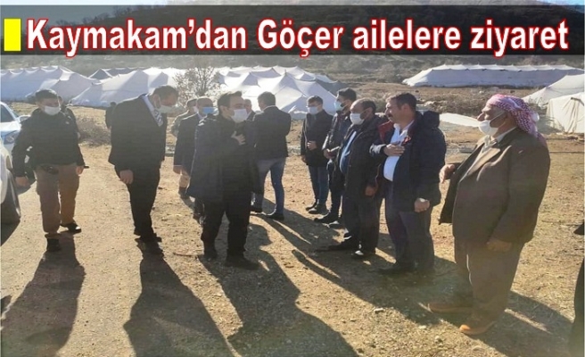 Kaymakam'dan Göçer ailelere ziyaret