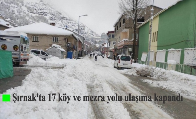 Şırnak'ta 17 köy ve mezra yolu ulaşıma kapandı