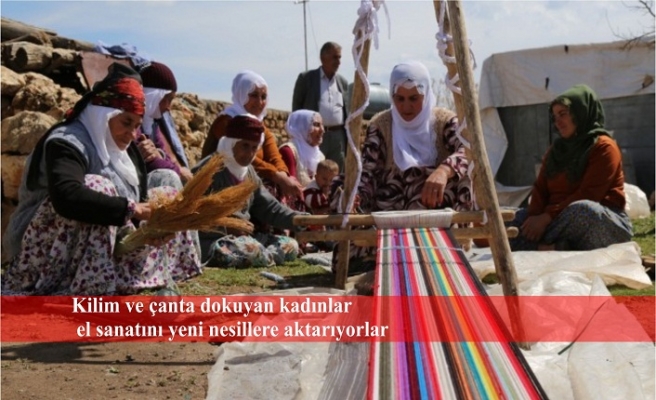 Kilim ve çanta dokuyan kadınlar el sanatını yeni nesillere aktarıyorlar