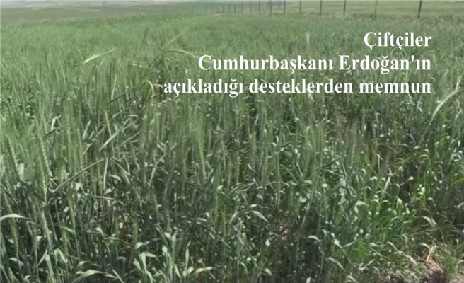Çiftçiler Cumhurbaşkanı Erdoğan'ın açıkladığı desteklerden memnun