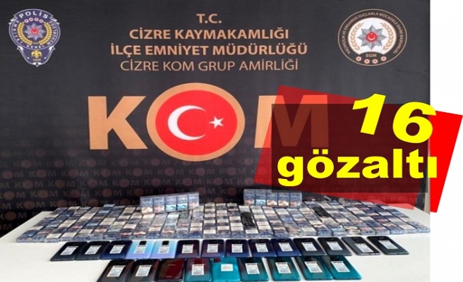 16 gözaltı