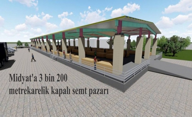 3 bin 200 metrekarelik kapalı semt pazarı