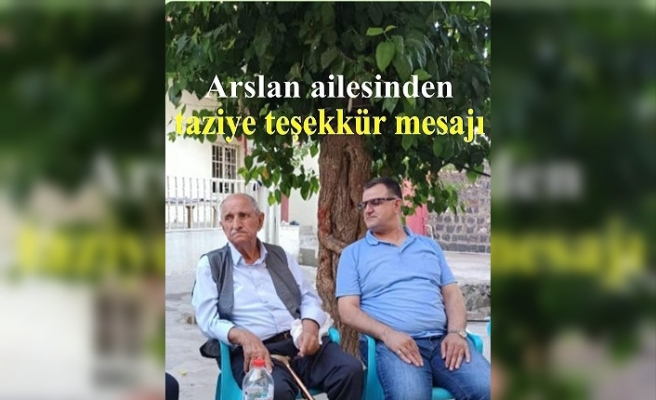 Taziye teşekkür mesajı