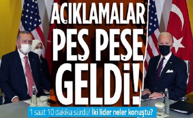 Başkan Erdoğan ile ABD Başkanı Biden'ın görüşmesi sona erdi