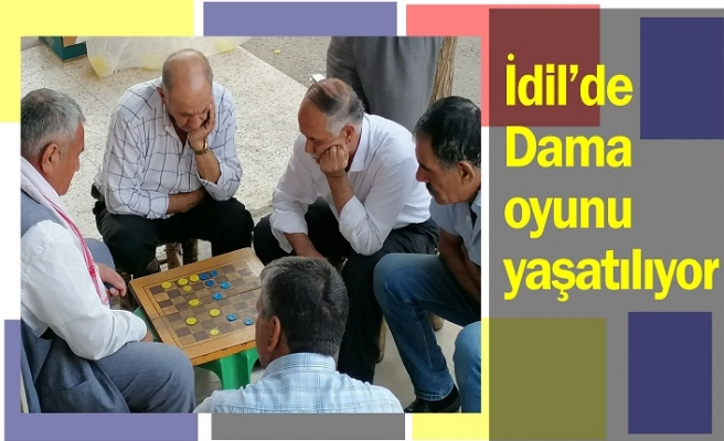 İdil'in çarşısında dama oyunu yaşatılıyor