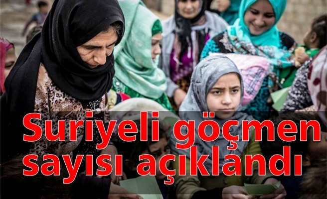 Suriyeli göçmen sayısı açıklandı