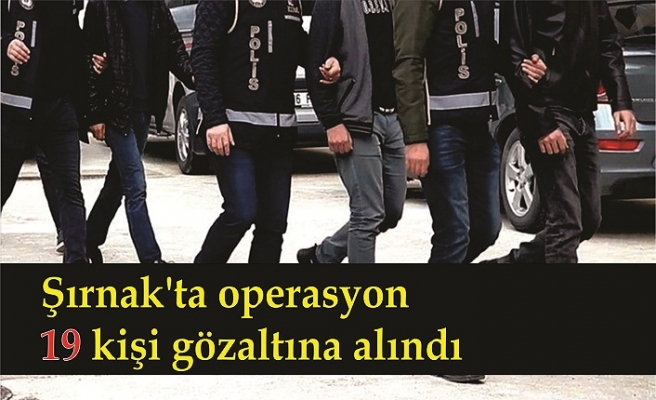 Şırnak'ta operasyon 19 kişi gözaltına alındı