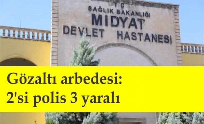 Gözaltı arbedesi: 2'si polis 3 yaralı