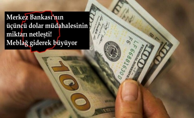 Merkez Bankası'nın üçüncü dolar müdahalesinin miktarı netleşti! Meblağ giderek büyüyor