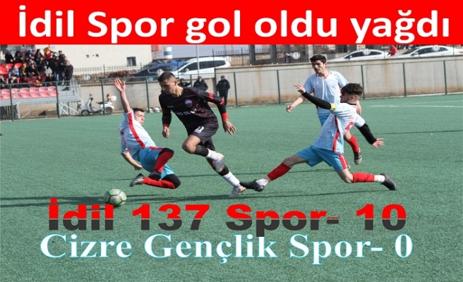 İdil Spor gol oldu yağdı Cizre Gençlik spor'u 10 -0 yendi