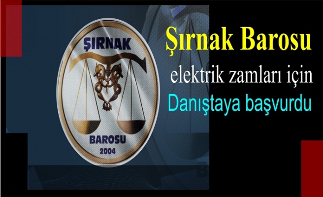 Şırnak Barosu Elektrik zammı için EPDK'ye dava açtı