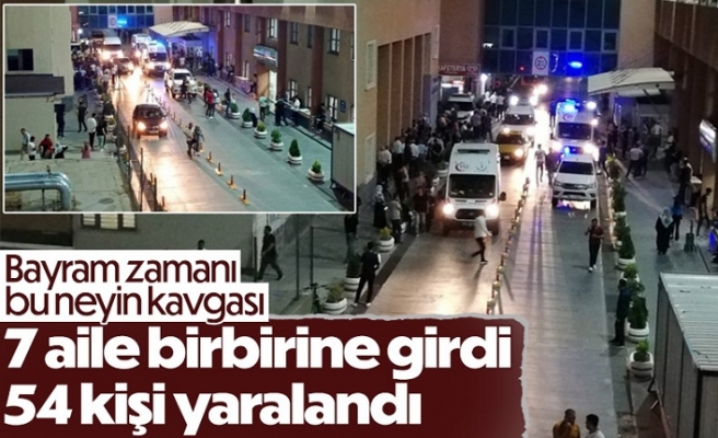 Aile Kavgasında kan döküldü 54 yaralı