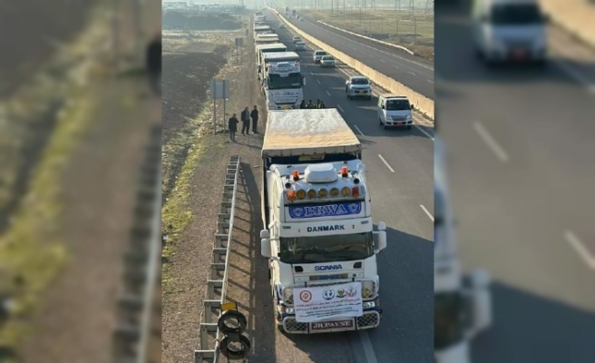 Mardin'de cipe düzenlenen silahlı saldırıda ölenlerin yakınları; depremzedelere 32 TIR yardım gönderdi