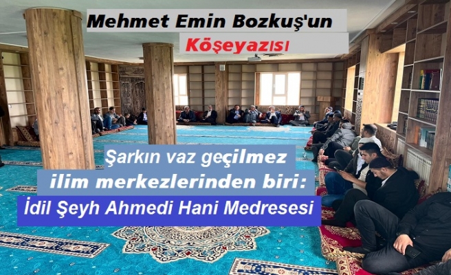 Şarkın vaz geçilmez ilim merkezlerinden biri: İdil Şeyh Ahmedi Hani Medresesi