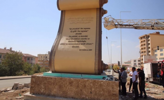 Şırnak'ta Nuh'un Kitabesi anıtı dikildi