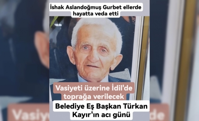 Belediye Eş Başkanı Türkan Kayırın acı günü