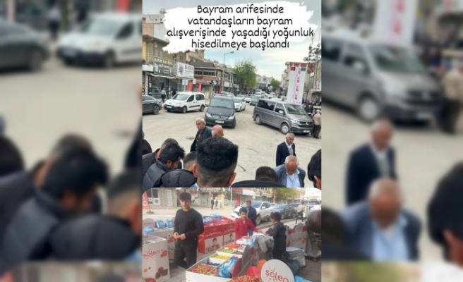 Bayram alışverişi çarşı kalabalığını artırdı