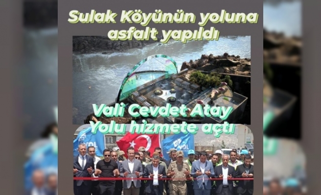 Sulak Köyünde yol ve teras açılış töreni