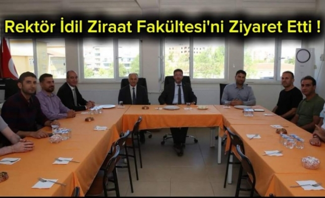 Rektör'den Ziraat Fakültesine ziyaret