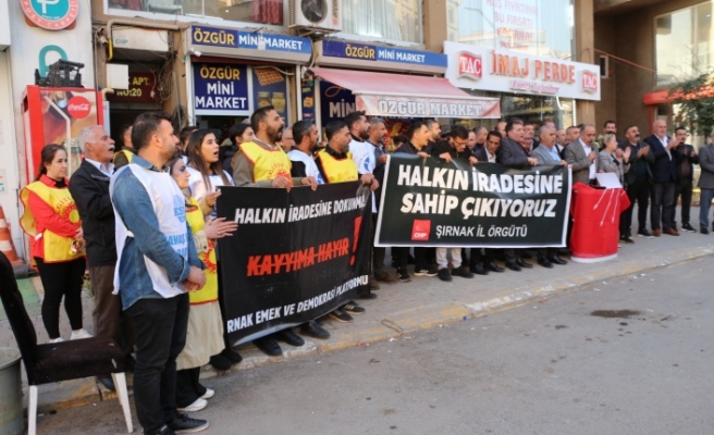 Şırnak CHP İl teşkilatından Ahmet Özer'e destek