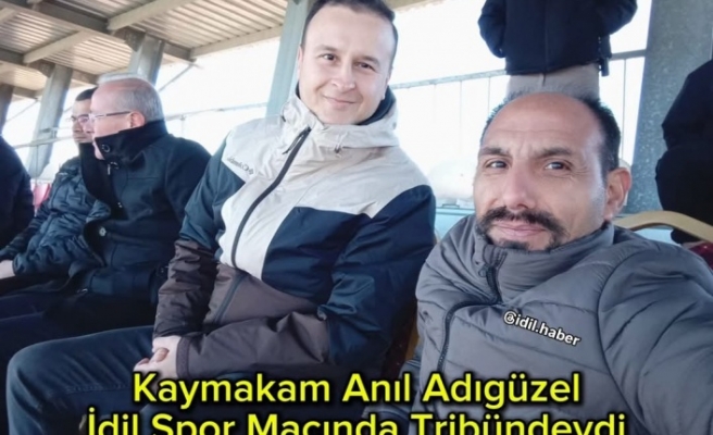 Kaymakam'dan İdil Spor'a destek