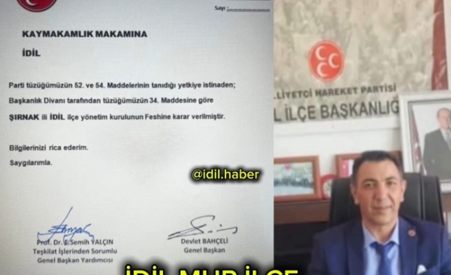 MHP İlçe teşkilatı fesh edildi