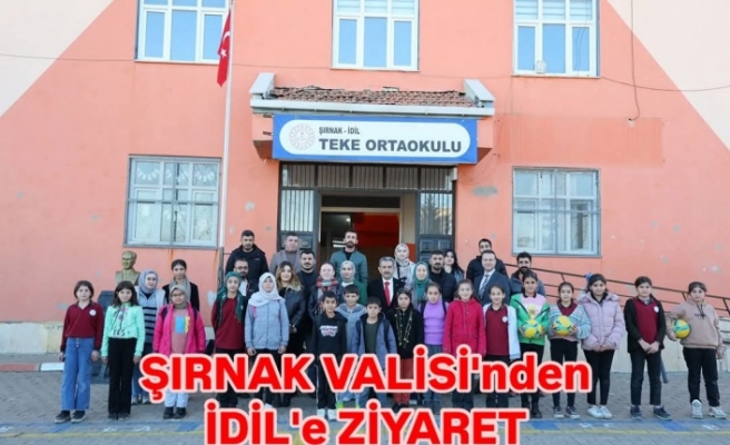Şırnak Valisi Ekici'den İdil'e ziyaret