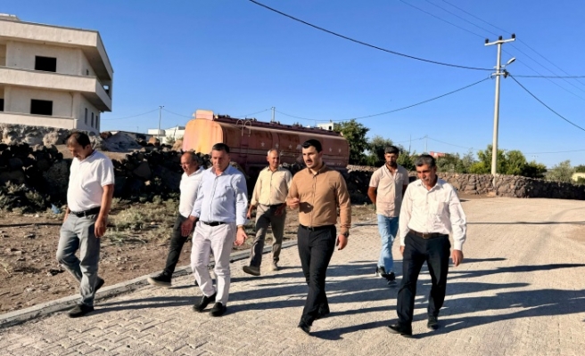 Köylerde Parke taşı çalışmaları devam ediyor