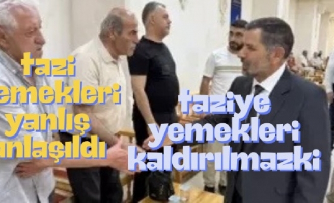 Taziye yemekleri kaldırıldı