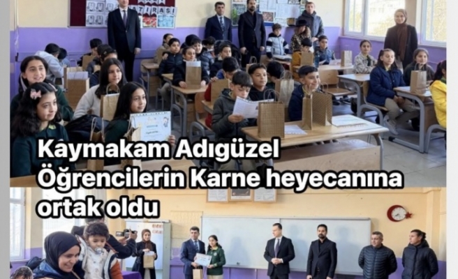 Karne Gününde Kaymakamdan Öğrencilere Moral Ziyareti