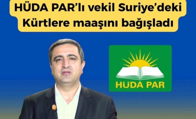 Ramanlı Süriyedeki Kürtlere bir aylık maaşını bağışladı