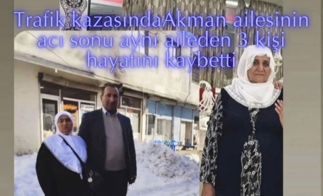 Trafik kazası 3 ölü 2 kişi yaralandı