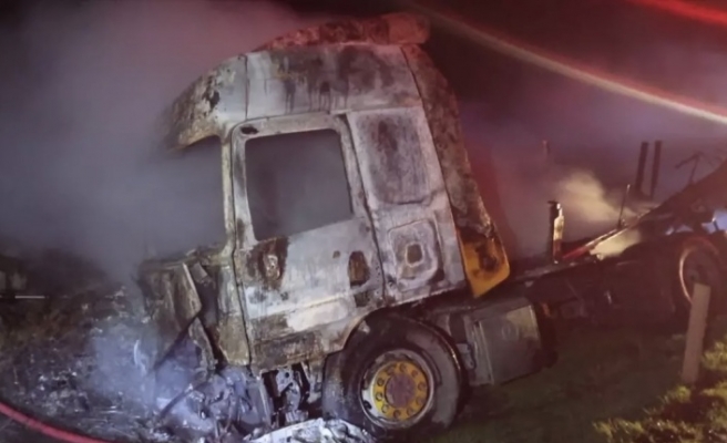 İdil’de TIR alev aldı