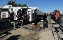 Tanker devrildi 1 ölü 1 yaralı