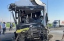 Halk otobüsü TIR çarpıştı 1 ölü 9 yaralı