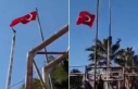 Türk Bayrağını indirdiler….Çok sert tepkiler...