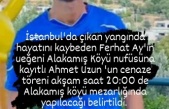 Ahmet Uzun Alakamış köyünde toprağa verilecek