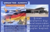 Şırnak’tan Almanya’ya direk Uçuşlar başladı