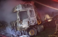 İdil’de TIR alev aldı