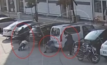 Saldırıda silah çeker kocasını korudu
