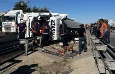 Tanker devrildi 1 ölü 1 yaralı