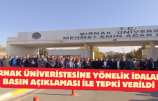 Şırnak Üniversitesine yönelik idalara basın açıklaması ile tepki verildi